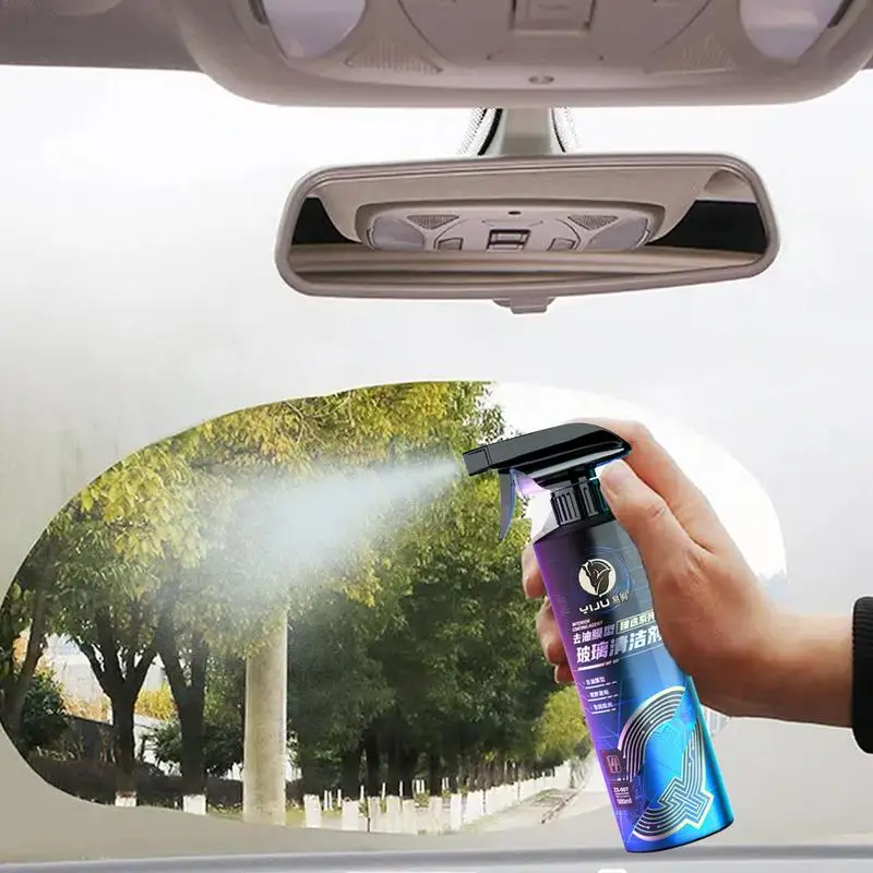 Auto Glass Cleaner Vehicle Cleaner For Oil Film Removing Deep-Cleaning Remover For Making Streak-Free Shine Auto And Home Window