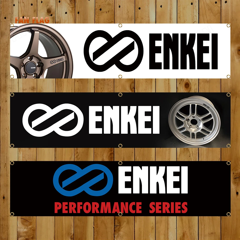 

60x240cm Enkeis Auto Parts Banner Flag Polyester Printed Garage or Outdoor Decoration Tapestry