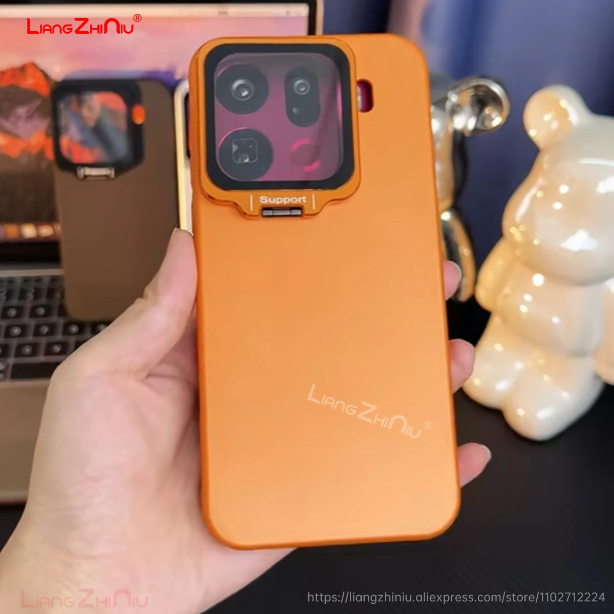 

Чехол для OPPO Find X9 Pro Find X9 с прозрачной крышкой объектива HD, подставка, матовая защита от отпечатков пальцев 360° ° Твердый чехол для ПК с полным покрытием