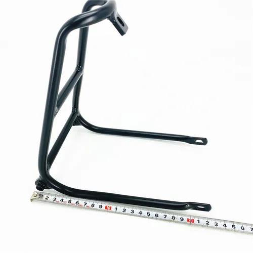 Imagen 2 del producto Portaequipajes trasero para bicicleta plegable Brompton, bastidores de carga traseros de aleación de aluminio tipo Q, Mini portaequipajes y rueda fácil, plateado y negro