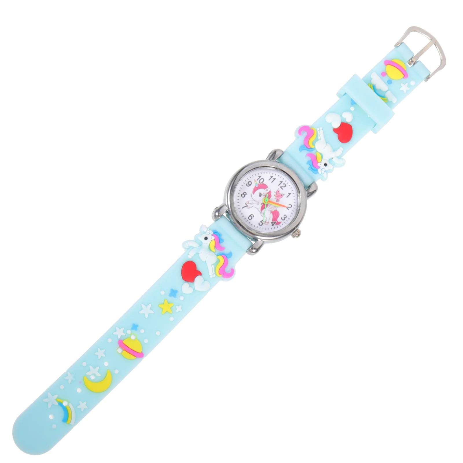Einhorn-Armbanduhr mit Silikonband, verstellbare Armbanduhr für Zeitlern, Geburtstag, Weihnachten, Geschenke