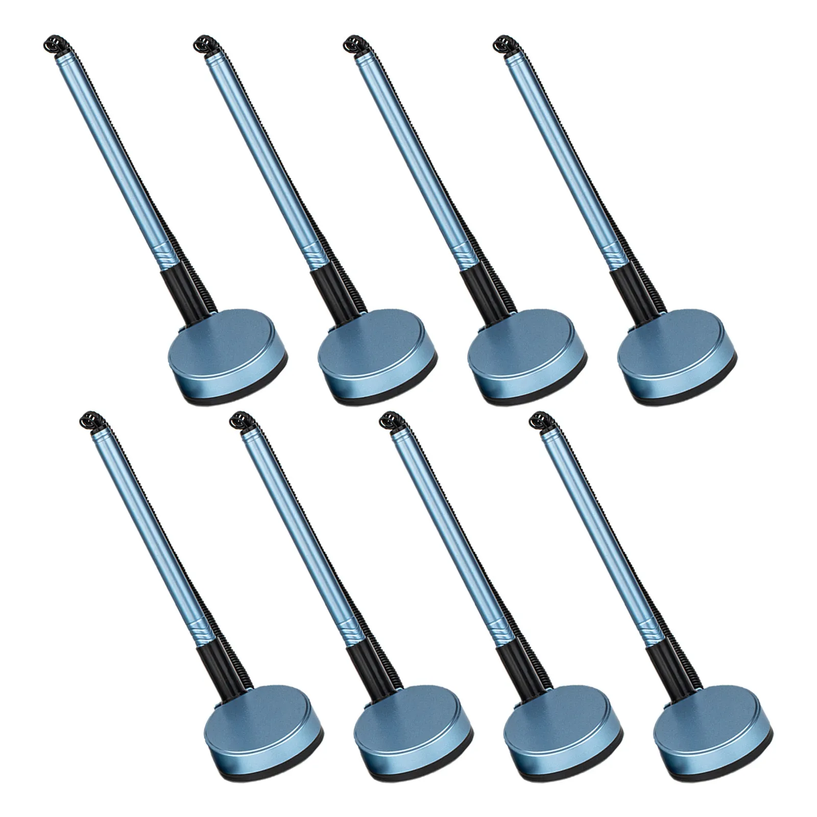 

8Pcs Sleek Black Counter Pen with Adhesive Base Secure Desk Ballpoint Pen for Office Signing Reception Counter Guest Sign-in