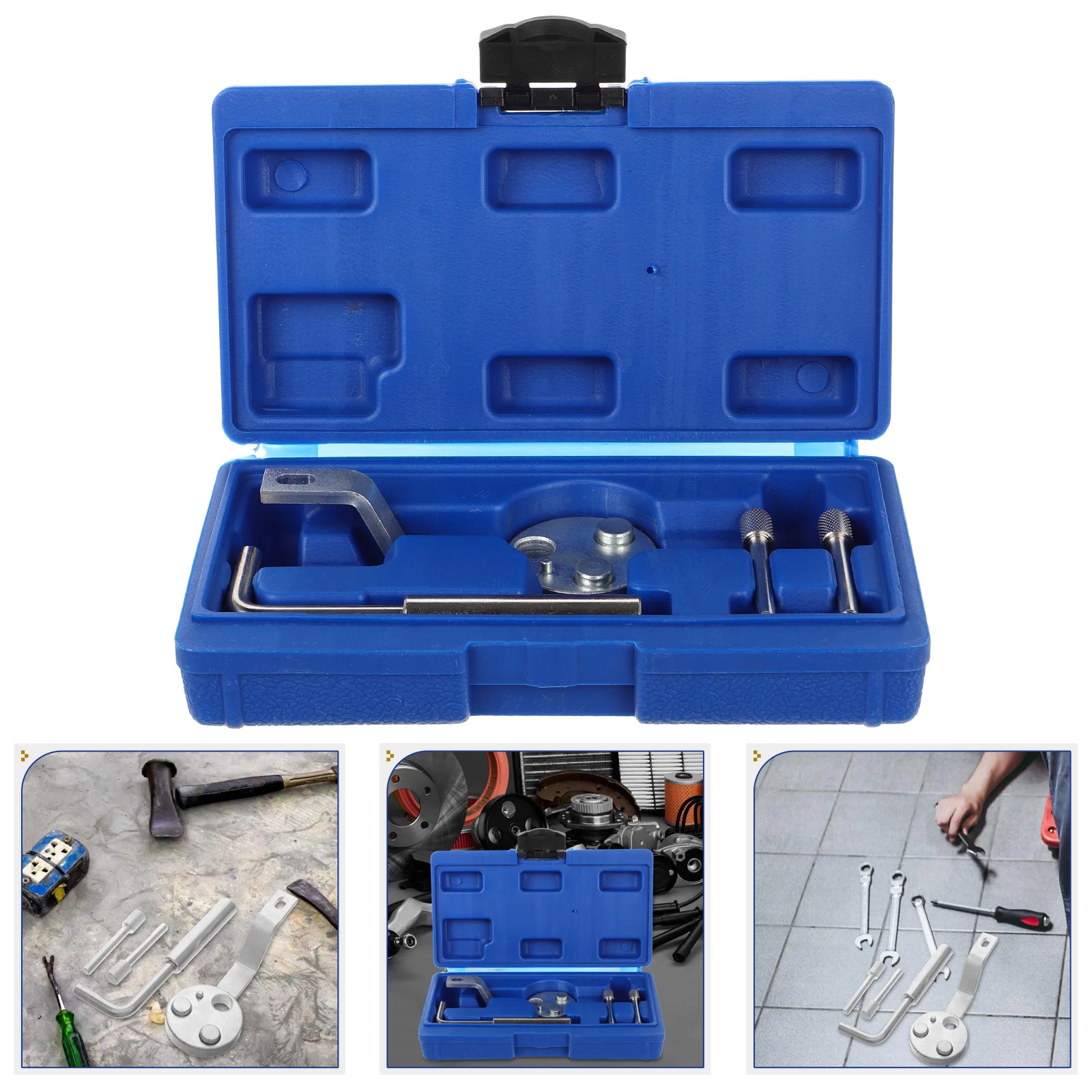 

Engine Tools Pulley Timing Camshaft Removal Holding Chain Small 4 Piece Set Alignment Locking Kit