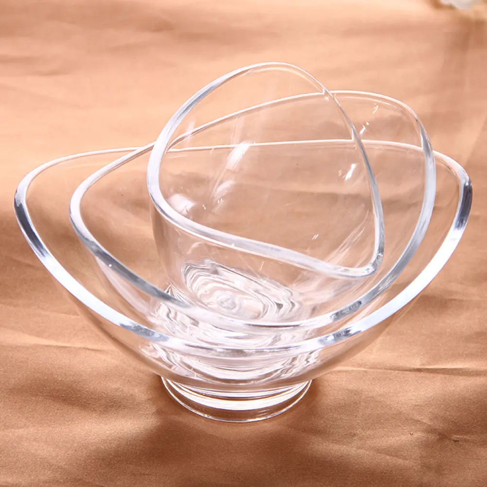 

Ingot Bowl PC Plastic Dessert Salad Clear Serving Multi-function Bowls Home Bar Hotel Restaurant Kitchen Barware Storage
