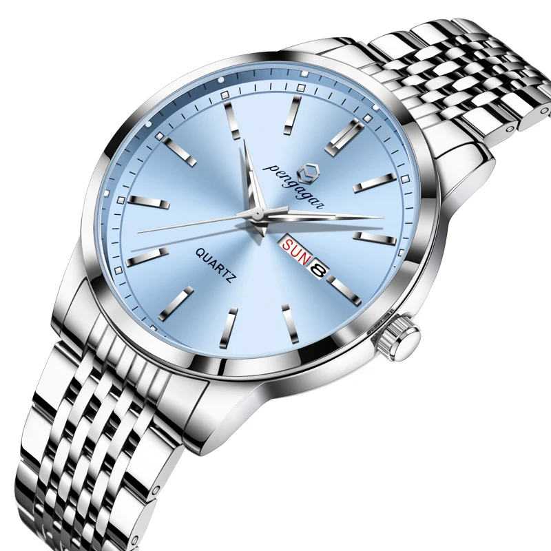 2025 New Top Brand Luxury Man Wristwatch Waterproof Luminous Date Men Watches Stainless Steel Quartz 43mm Men's Watch Male reloj