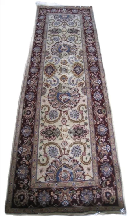 

Free shipping 2.5'x8' 160 Line persian woolen carpet , hand knotted persian runner Oriental handmade Persian Rug mixed colors