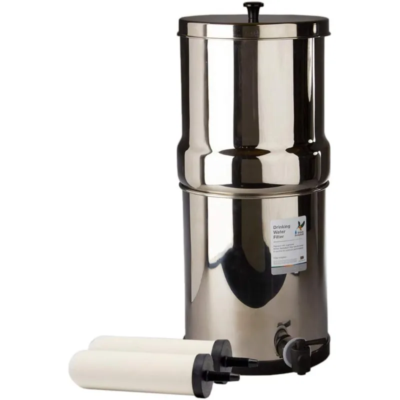 Gravity Fed Water Filter System- Stainless Steel with  Super  Candle Filters