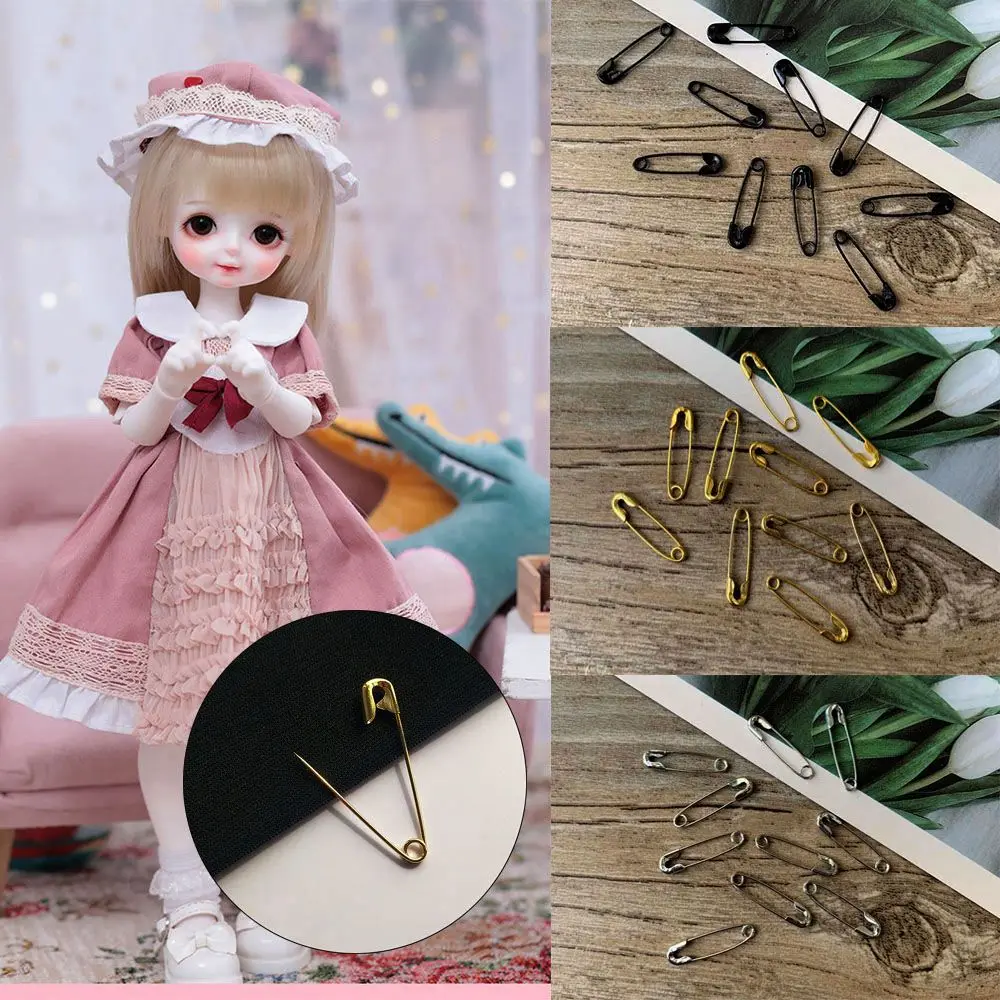 10pcs Metal for BJD Dolls Ultra-small Mini  Paper Clips Safety Pins Sewing Tools  Clothes Accessories