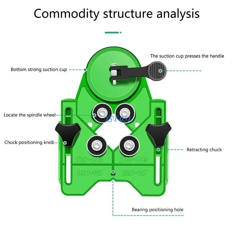 

E15A Heavy Duty Tile Hole Locator Ensures Stability and for Construction Projects Drill Guide Portable Guide
