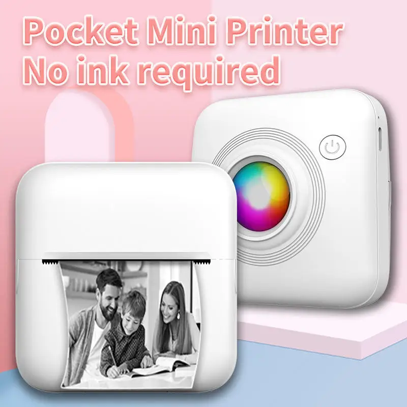 Smart HD mini printer small household classification label sticky note Bluetooth text photo picture receipt memo printing device