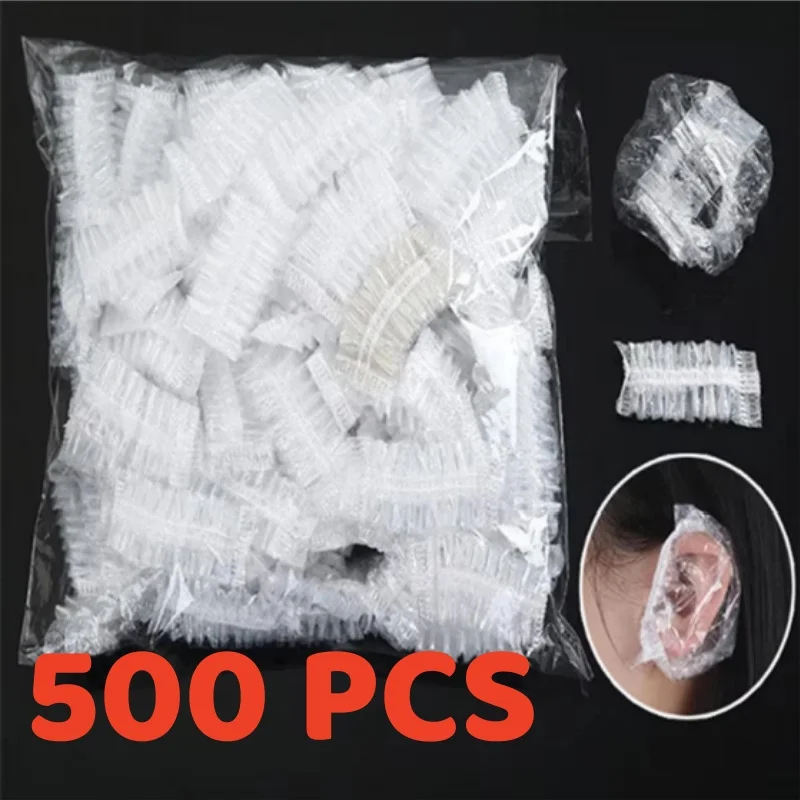 1-500 Stuks Wegwerp Haarverf Oorbeschermer Waterdicht Oor Cover Bakken Olie Wassen Douche Baden Kapper Kappers Schoonmaken Accessorie