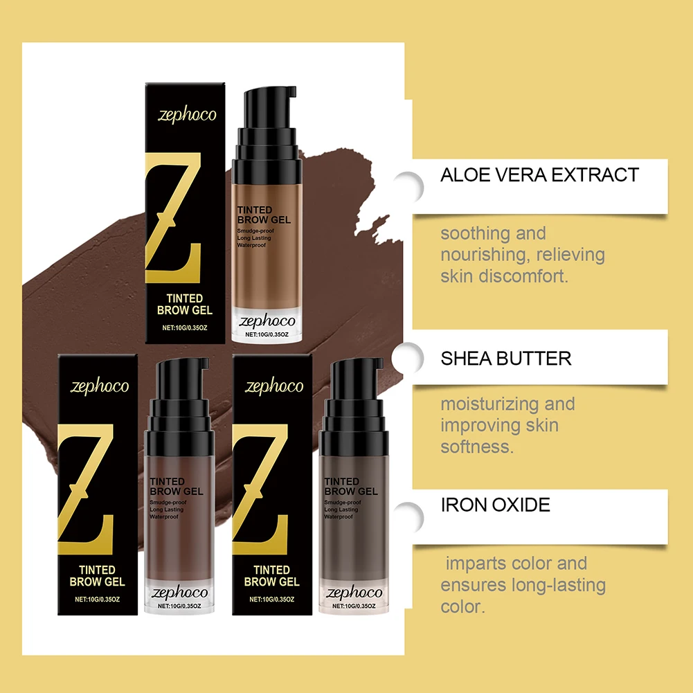 Pomate sopraccamiglia Gel per sopracciglia tinta impermeabile per la volumizzante Volumizzante Migliora il riempimento per sopracciglia a prova di gemella per il trucco giornaliero