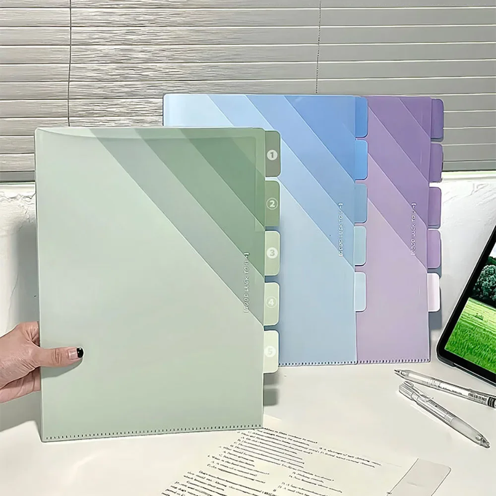 

Page folder thickened gradient L-shaped vertical student test paper folder storage book large capacity