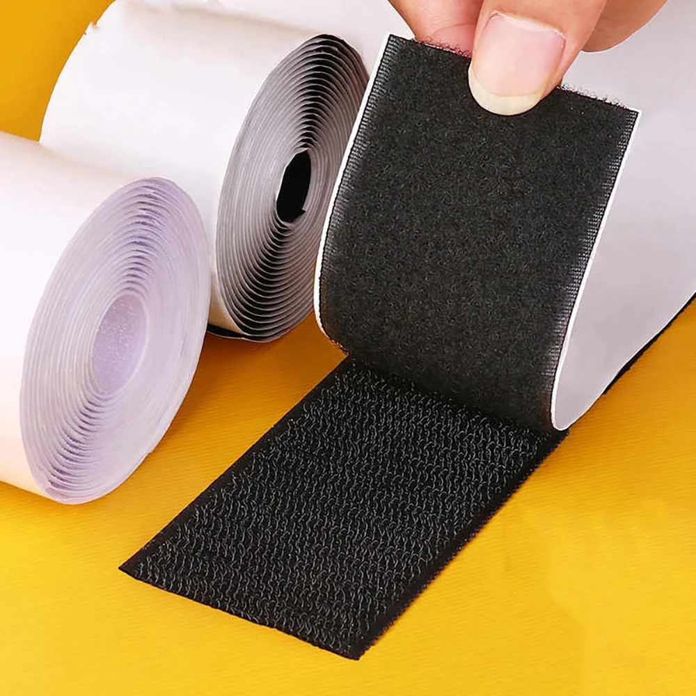 

2 Roll Strong Self-Adhesive Clothing Shoes Curtains Adhesive Strips Burrs Self-Adhesive Tape Female Buckle