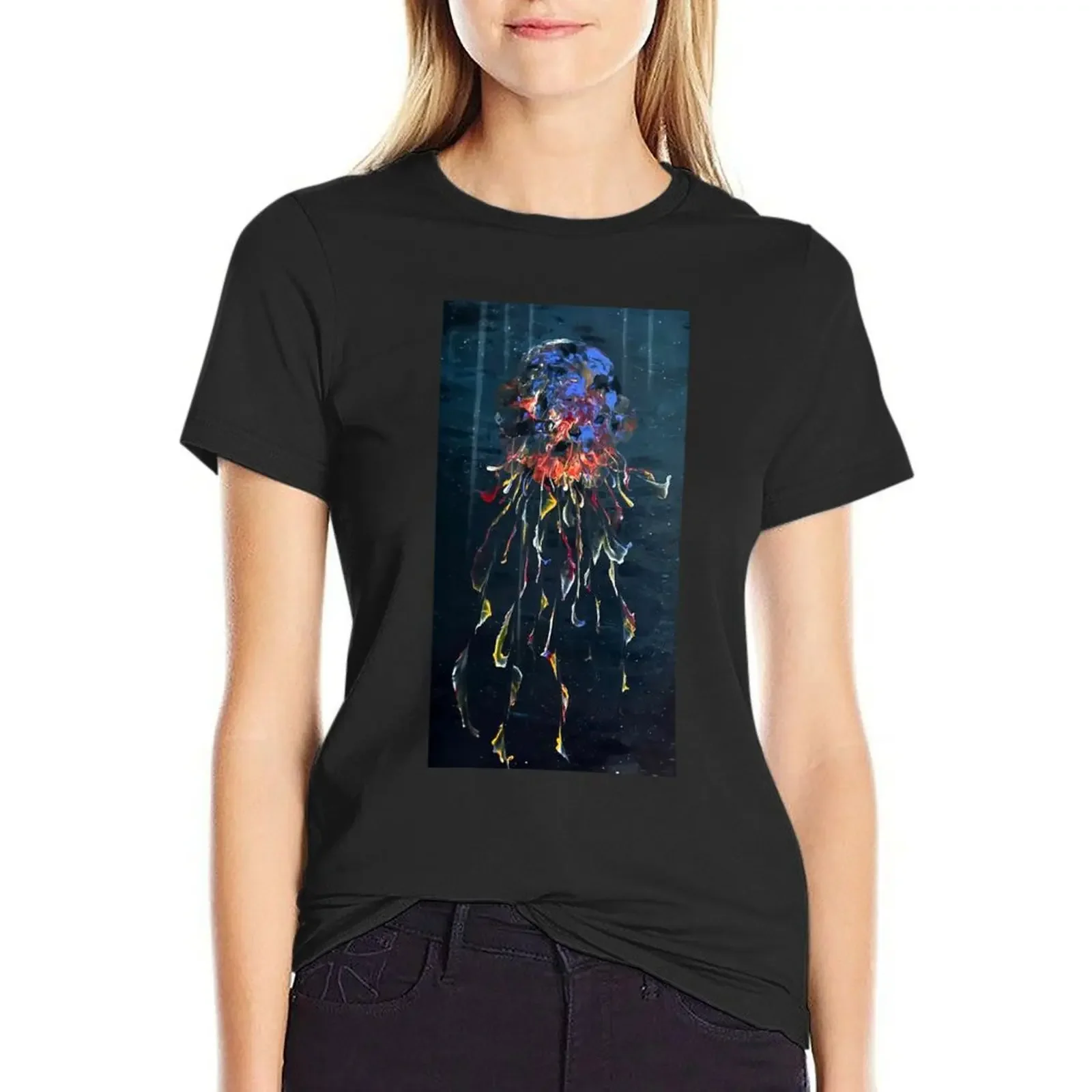 

Confident jellyfish T-Shirt funny summer top plain oversized graphic t-shirts for Women