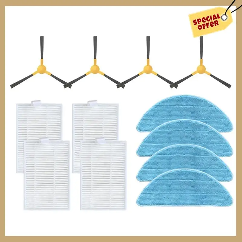 

For Kitfort KT-589 Robot Vacuums Side Brush Hepa Filter Mop Cloths Wipe Rag Replacement Spare Parts