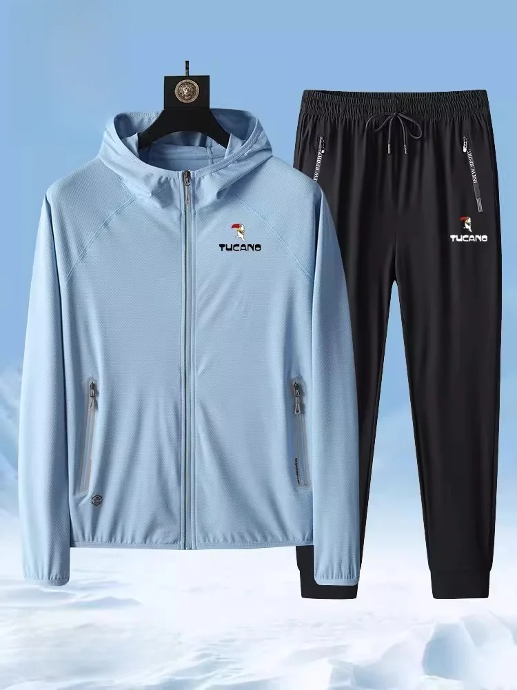 tucano-fashion-couple-ice-silk-sports-suit-summer-thin-sun-protection-outdoor-fishing-two-piece-set-lightweight-breathable