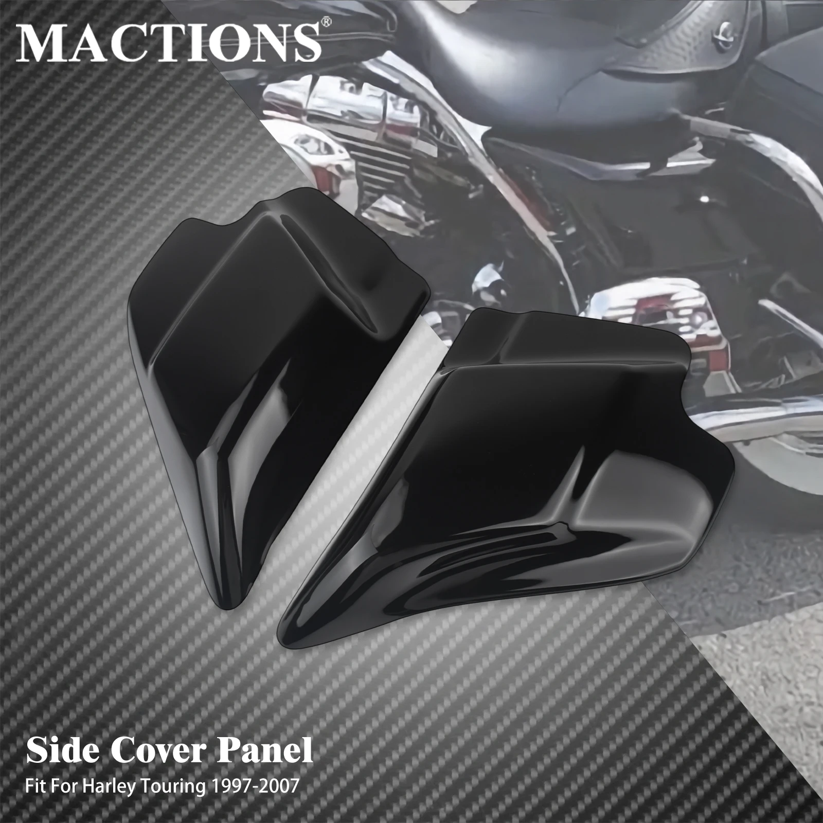 Motorcycle Left Right Battery Side Cover Panel For Harley Touring Road King Street Electra Glide Ultra Limited FLHX FLH 1997-07