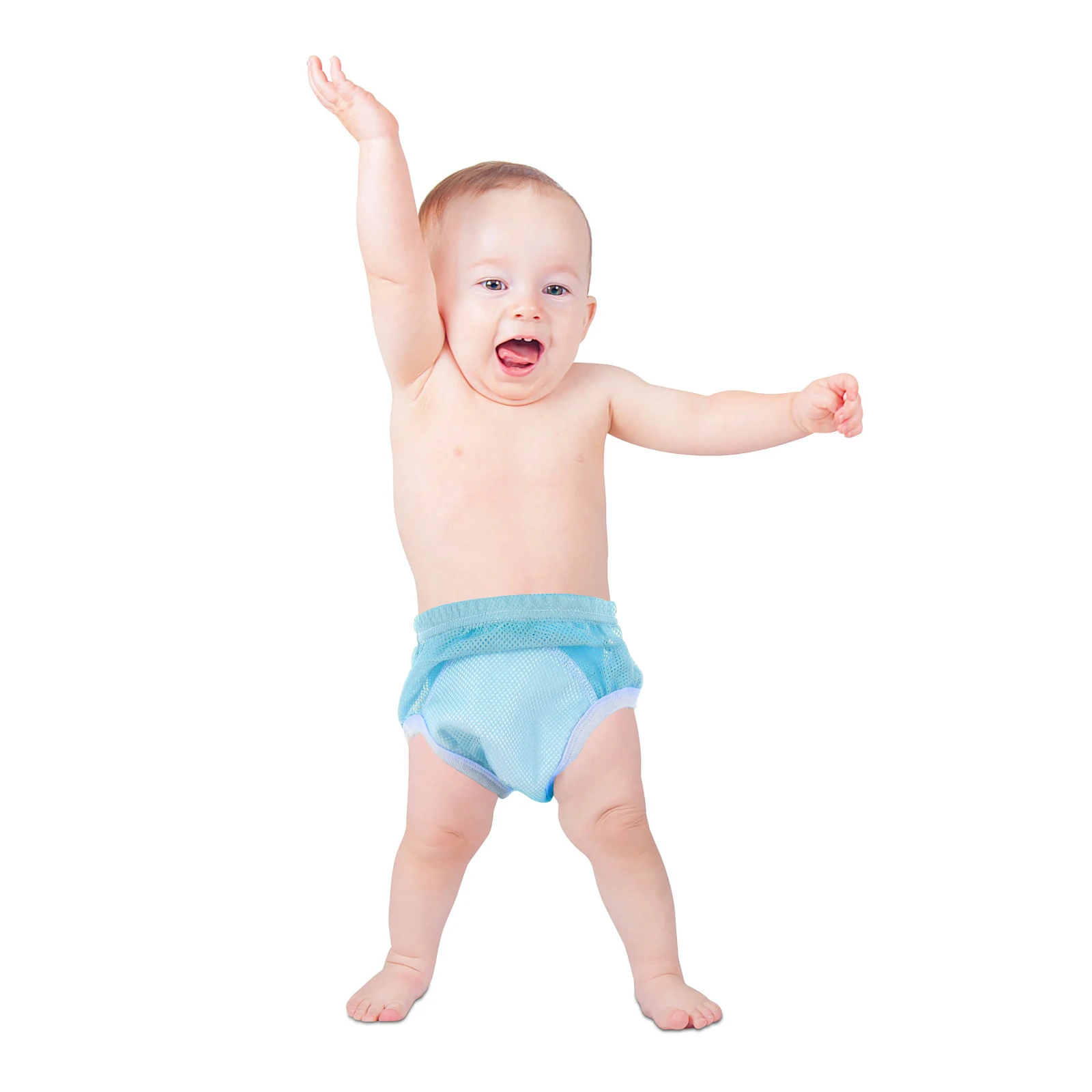 

3pcs Baby Training Pants Reusable Cotton Washable Newborn Nappies Toddler Boys Travel Water Absorbing Breathable Elastic Waist
