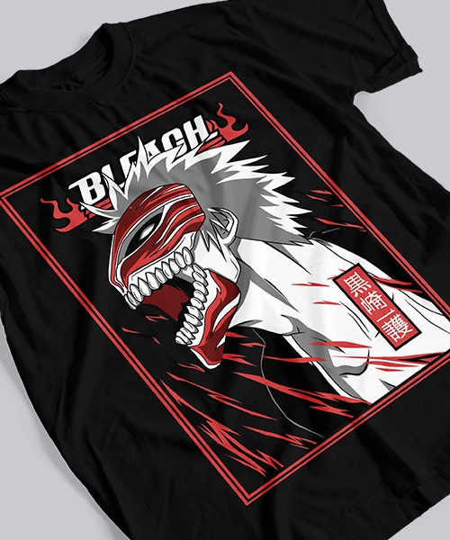 

Camiseta unisex Bleach Ichigo Hollow Cotton anime T-shirt