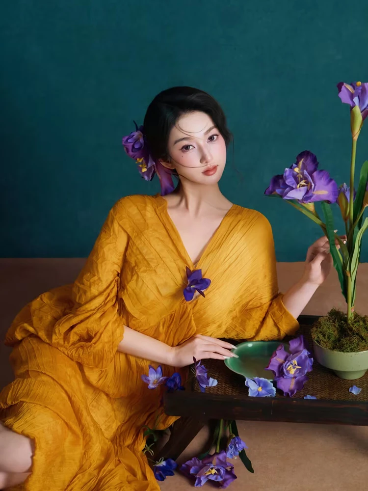 新しいスタジオ中国禅スタイルレトロ油絵シンプルポートレートア - Photography Zen のレビューと価格