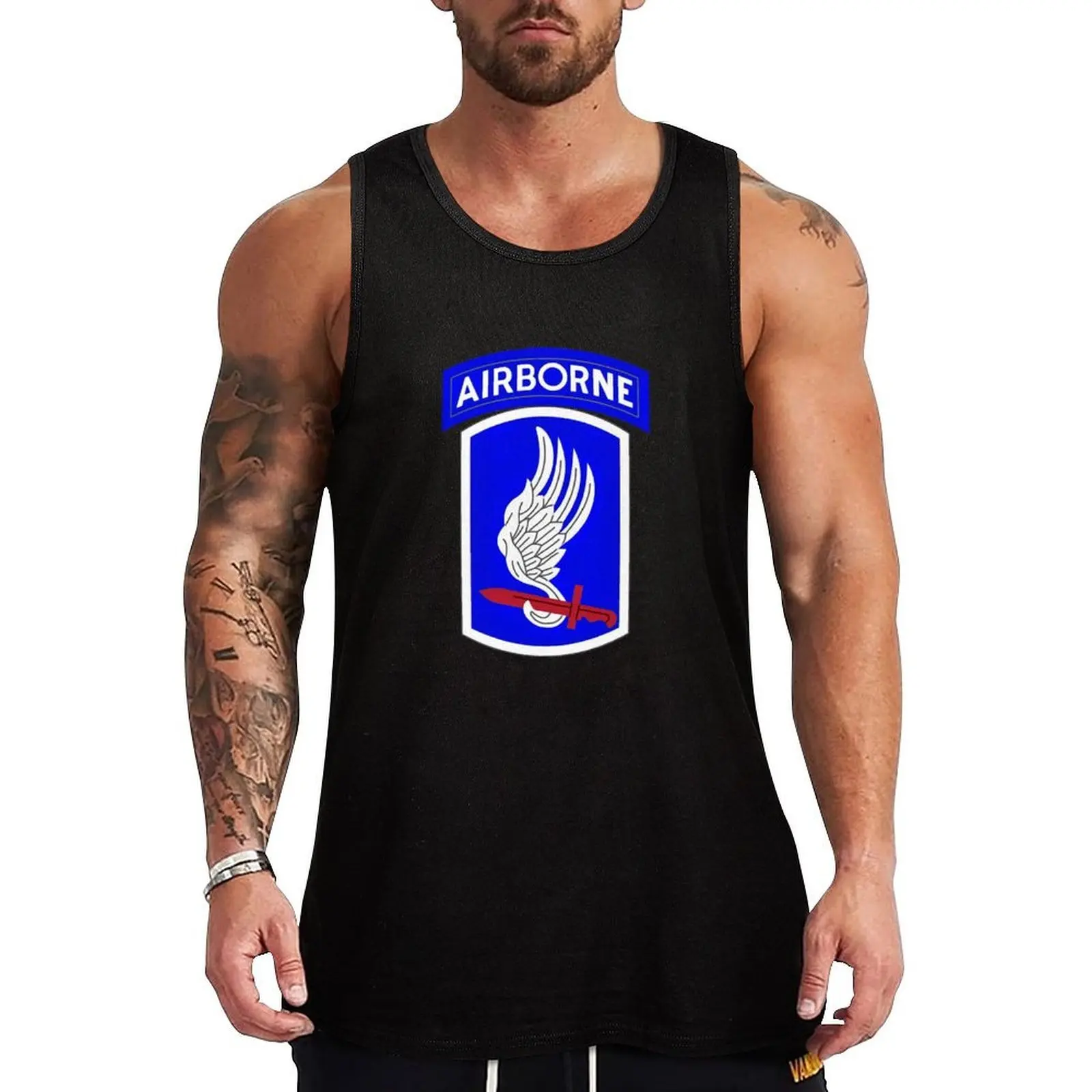 

173rd Airborne Brigade Patch Tank Top Durable Stretch Tank Top Casual Athletic Sleeveless