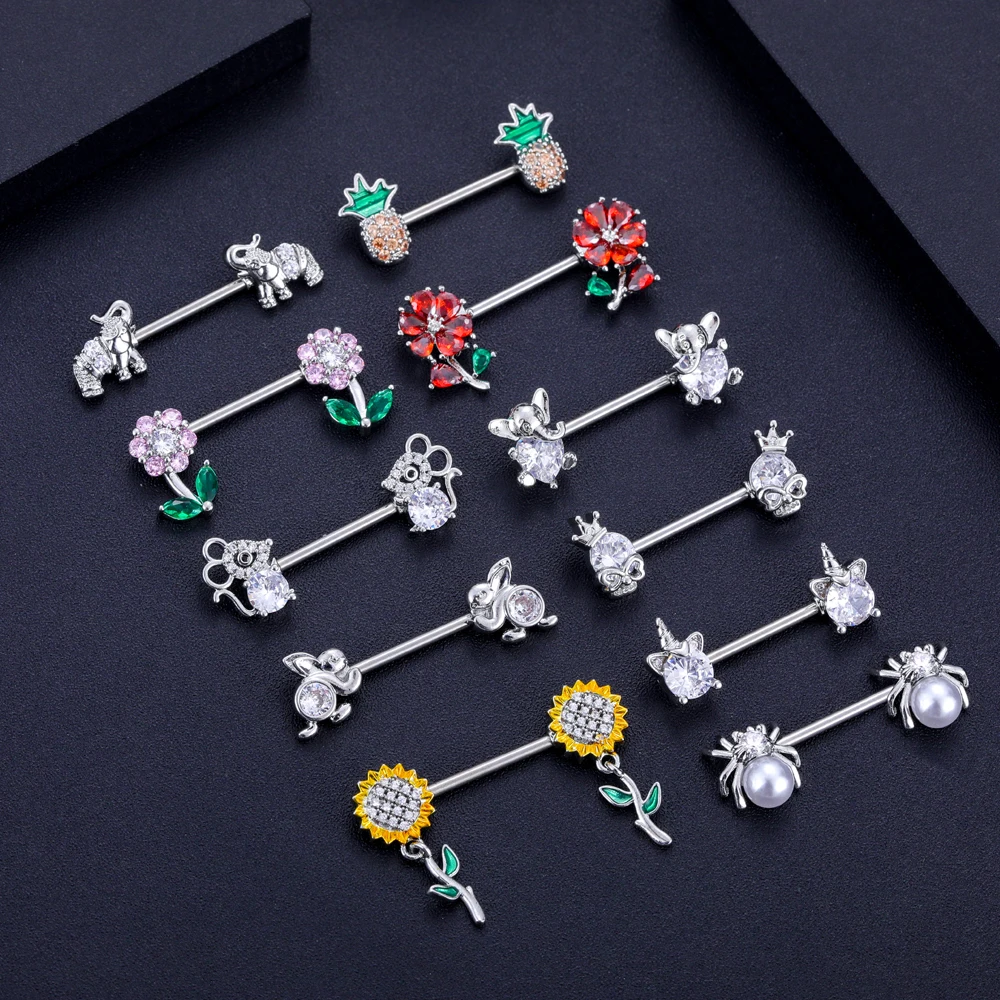Conjuntos de 2 Peças de Pierci - Body Jewelry Nipple Rings avaliação e preço