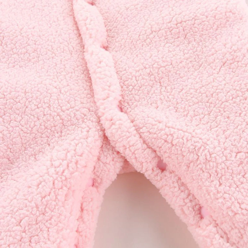 لطيف أفخم بيبي بوي رومبير الرضع فتاة عموما بذلة الخريف الشتاء الدافئة الصوف مقنعين الطفل السروال القصير الوليد الملابس