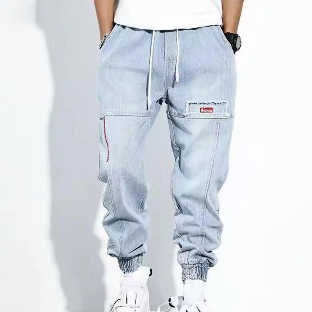 

2023 New Streetwear Hip Hop Cargo Pants Men's Jeans Elastic Harun Joggers In Autumn and Spring Men ClothIng