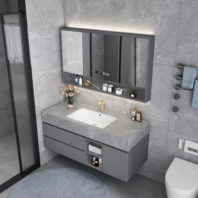 36 Wall Mount Marble Top Bathroom Vanity Modern with Sink