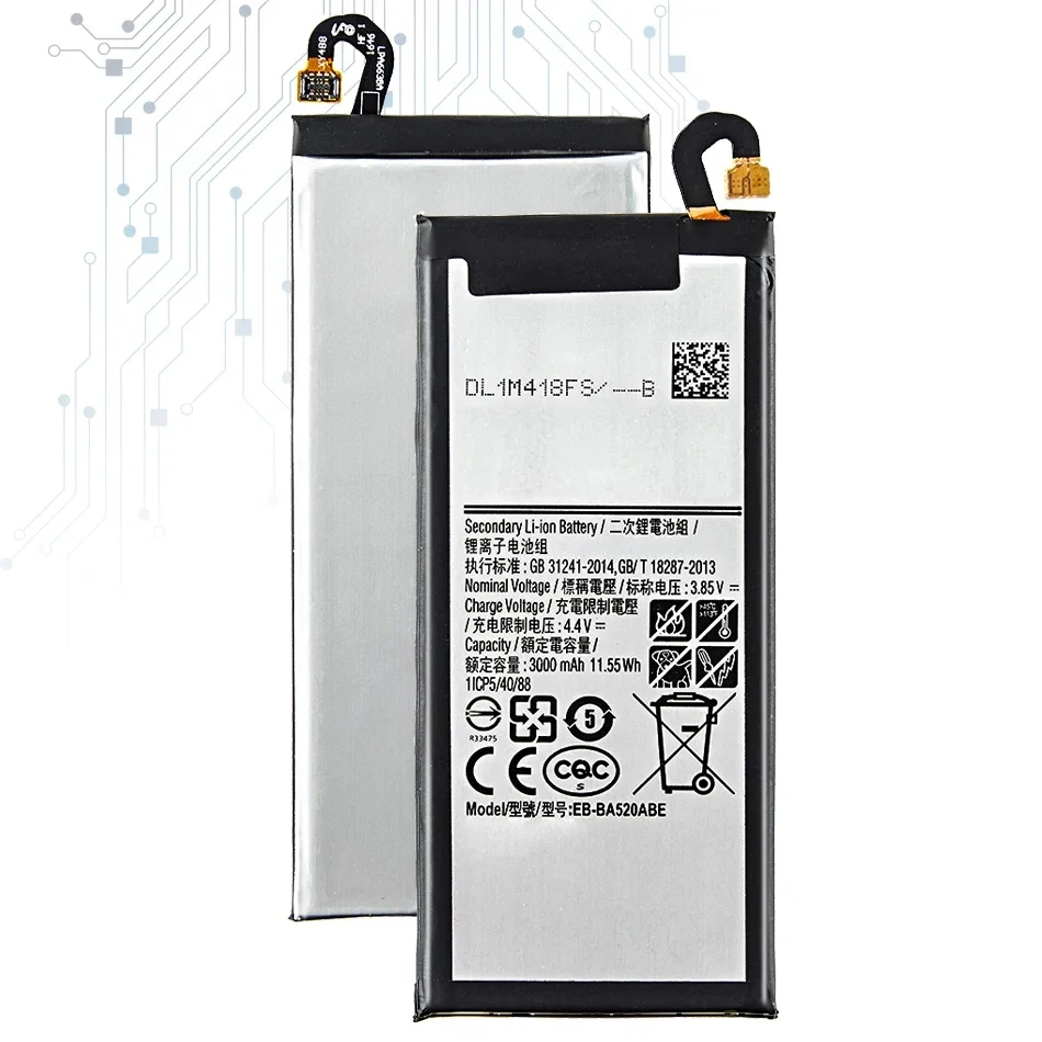 EB-BA520ABE 3000Mah Battery For Samsung Galaxy A5 2017 Edition A520 SM-A520F A520K A520L A520S A520W A520F/DS