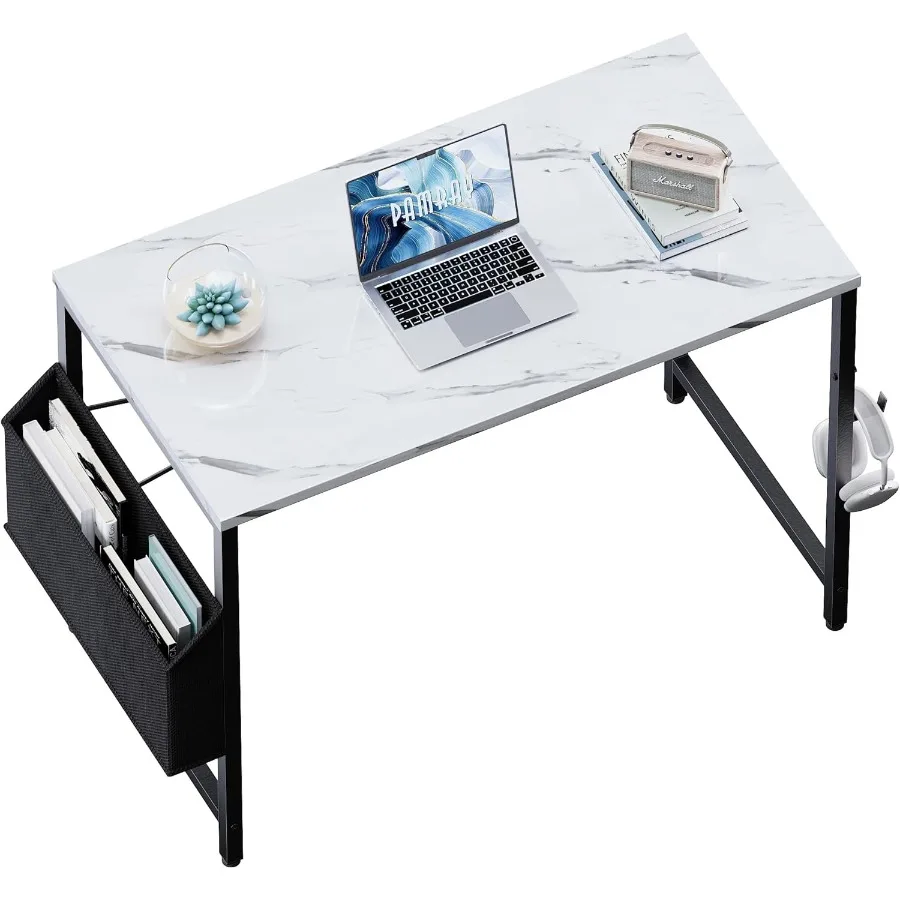 

32 Inch Computer Desk for Small Spaces with Storage Bag Home Office Work Desk with phone Hook Small Study Writing Table