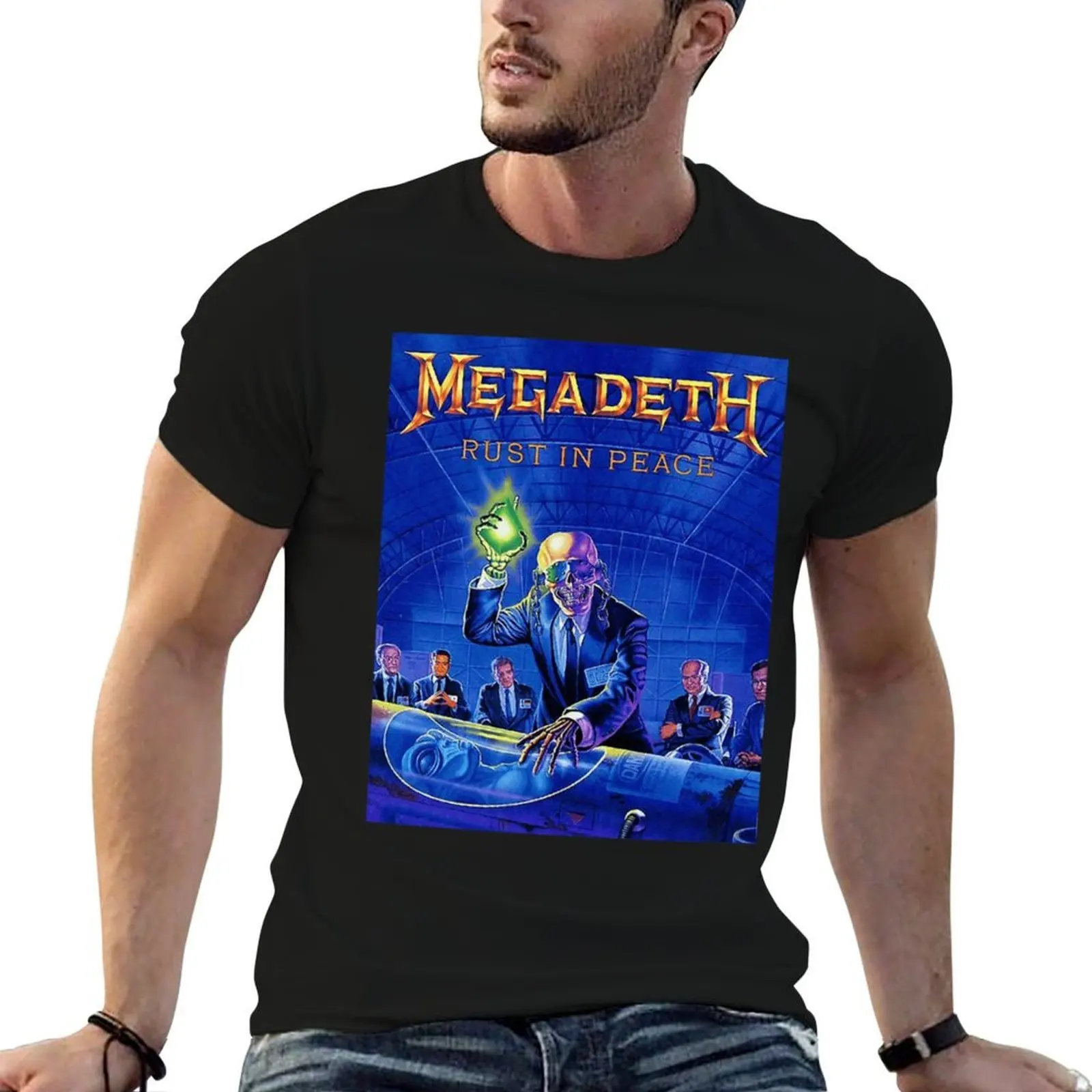 RUST IN PEACE T-Shirt Basic Solid Tee for Daily Use