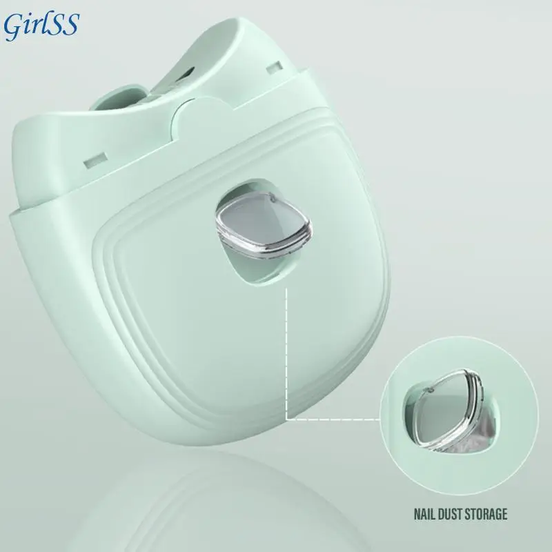 Automatic Cutter File Electric Clippers Fingernail Clippers with Light Rechargeable Fingernail Cutter T4MB