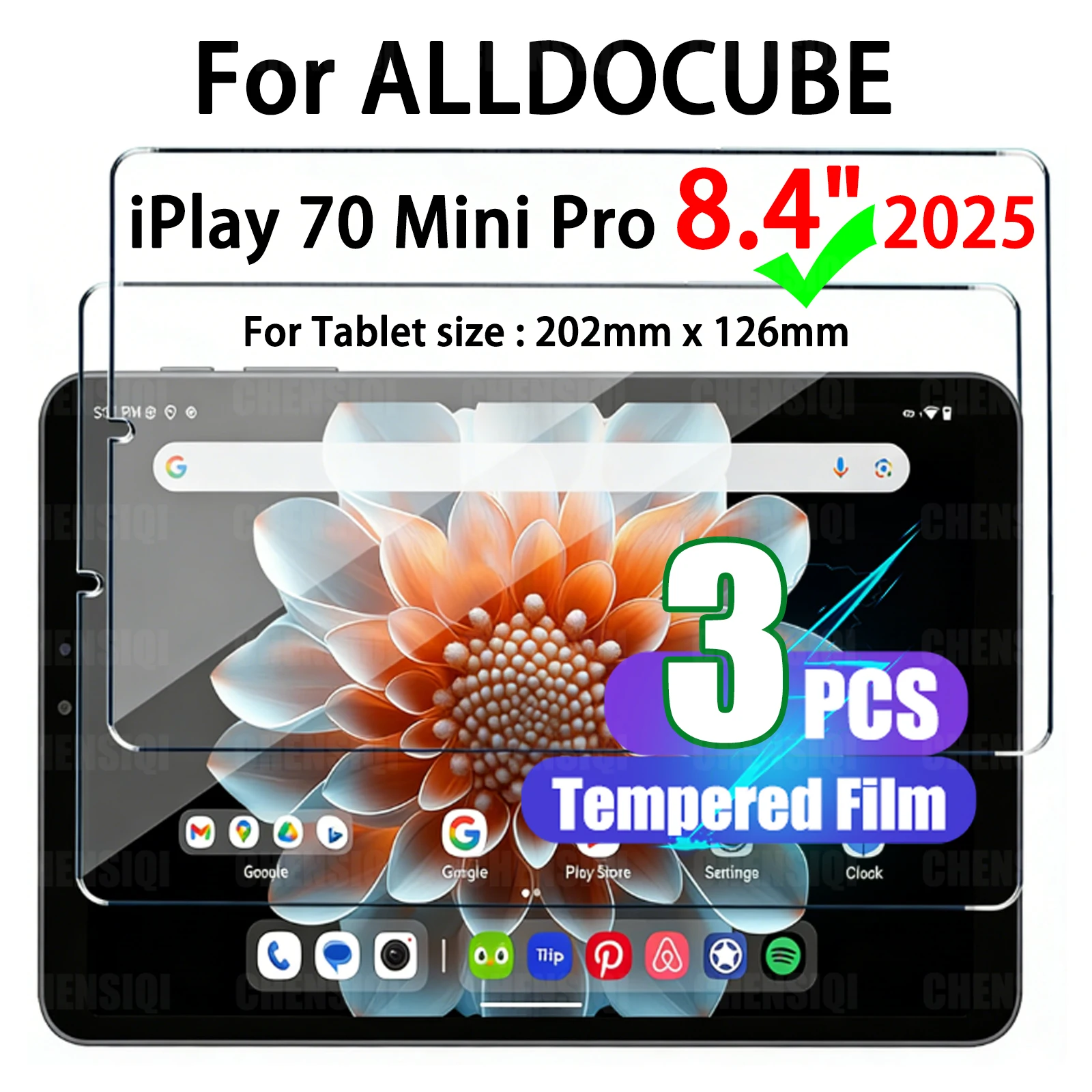 

Защитная стеклянная пленка для ALLDOCUBE iPlay 70 Mini Pro 2025 HD с диагональю 8,4 дюйма, прозрачная, твердость 9H, ударопрочная защита экрана