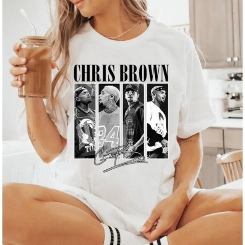 

Chris Brown Breezy Bowl XX Tour 2025 Tee Merch T-shirts Women Men Fashion Casual Crewneck Short Sleeve Streetwear T-shirt Gift