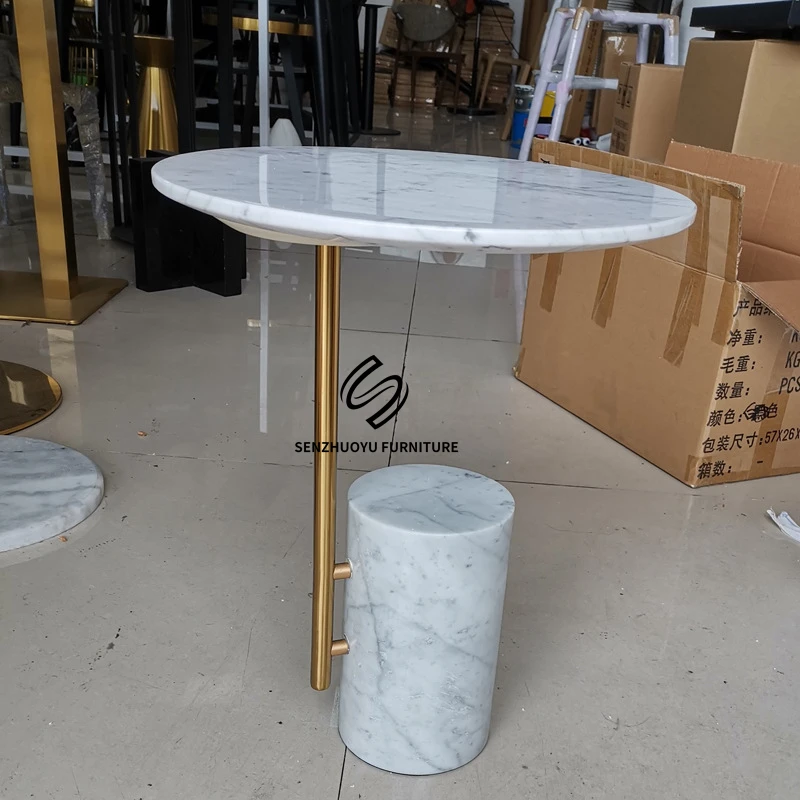 Wholesale modern designer furniture nordic style living room table black marble coffee table