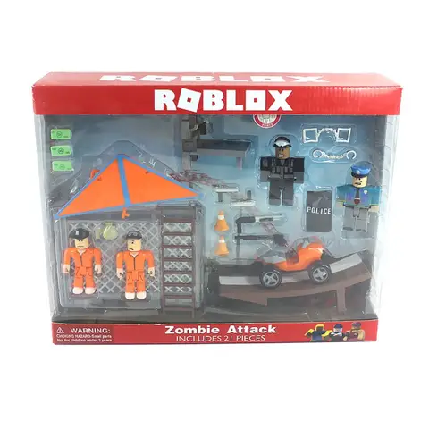 4PCS Roblox Game Character Dolls 6-7cm Police Theme Children's Toy Collectible Model for Birthday Gifts