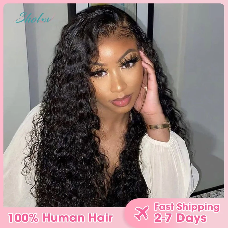 Perruque Lace Front Wig Deep Wave Brésilienne Naturelle, Cheveux Vierges, 13x4, 26 Pouces, Densité 150%