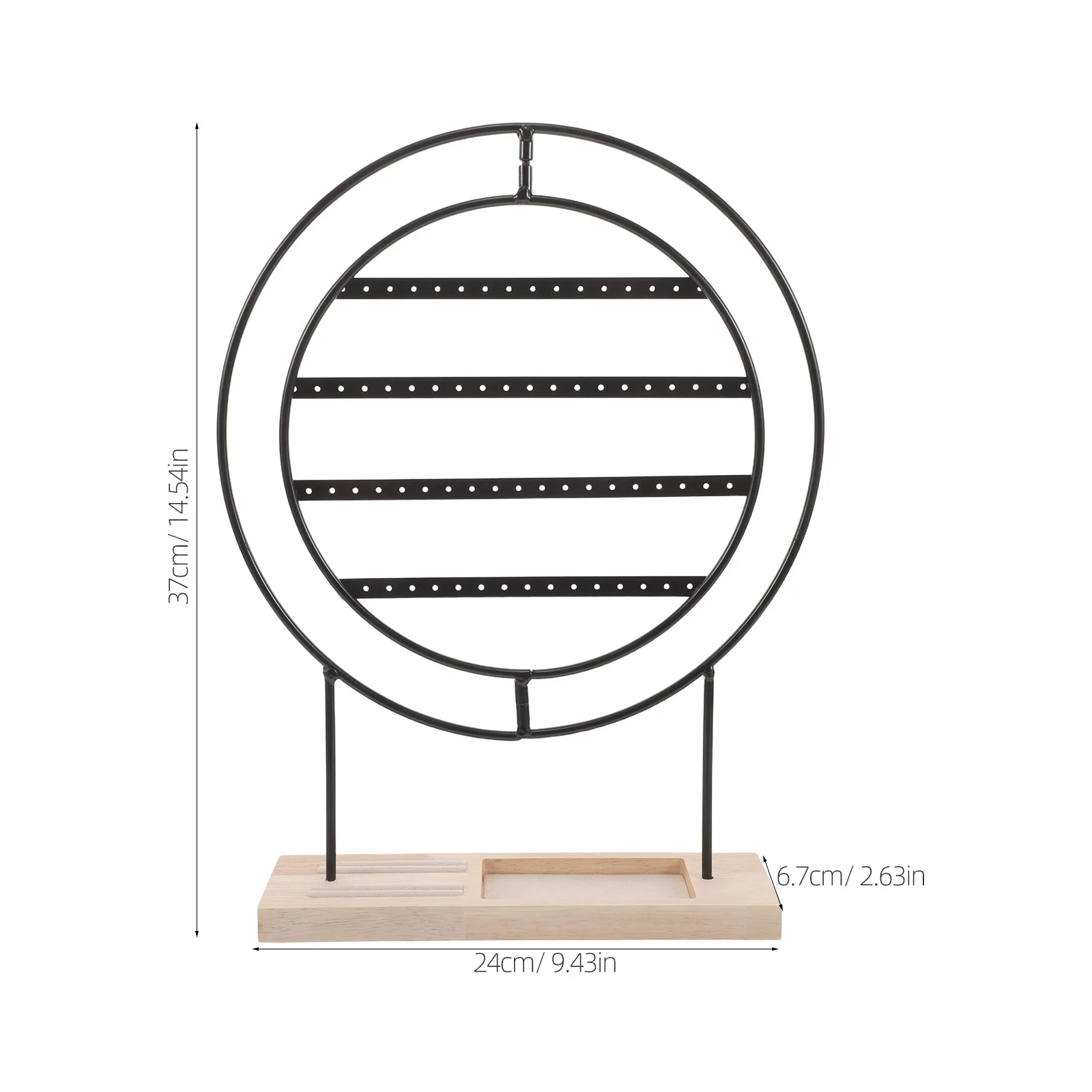 Metal Rotating Earring Holder Multi Layer Jewelry Display Stand Organizer for Boutiques Shops Retail Earring Display Stand