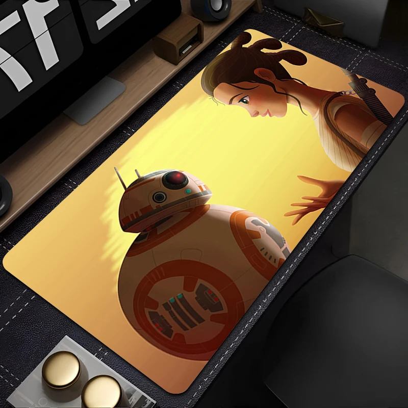

Anime Star Wars Rey Skywalker Mousepad HD Printing Computer Gamer Non-slip Personality-Filled Mouse Pad Keyboard Pad Desk Mat