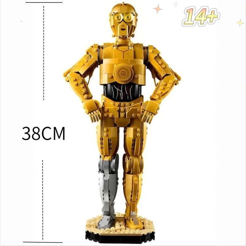 Bausteine 1138 Teile Auf Lager Kampfroboter C-3PO Montage-Sammleredition Puzzle-Blöcke Lehrreiches Modell Geburtstagsgeschenke