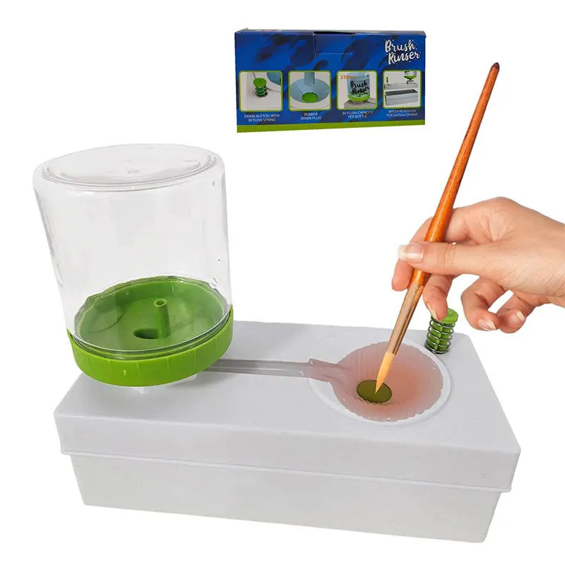 Paintbrush Cleaner, Art Tool, Water Droplet with Water Circulation System for Watercolor Brushes (Used by Students and Artists)