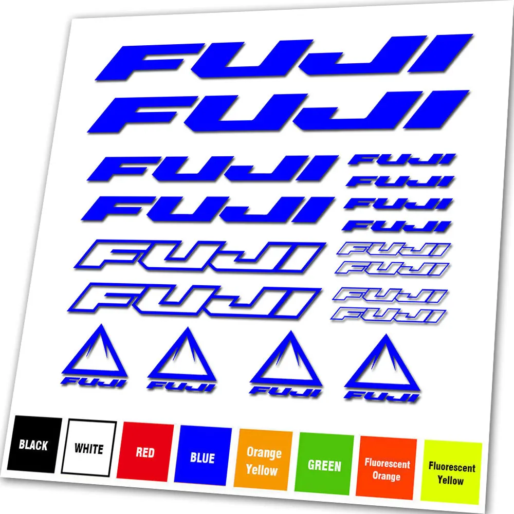 18 PIECE For FUJI  BIKE FRAME GRAPHIC DECALS STICKERS KIT MTB BMX .CHOOSE COLOUR