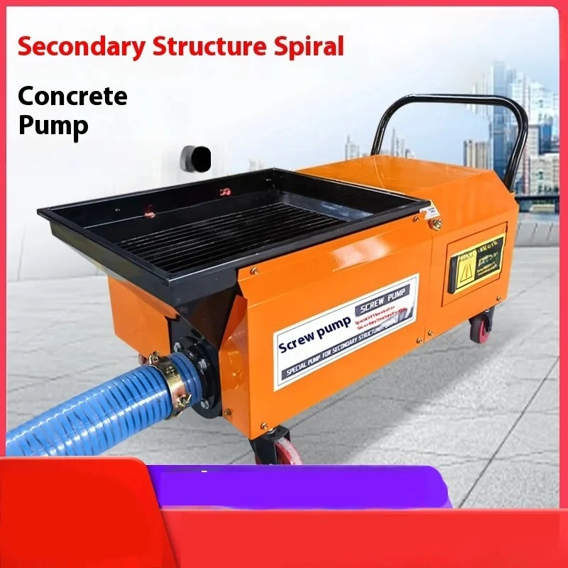 Concrete pump loader Small fine stone mortar structural column pump Secondary structure screw pump casting machine