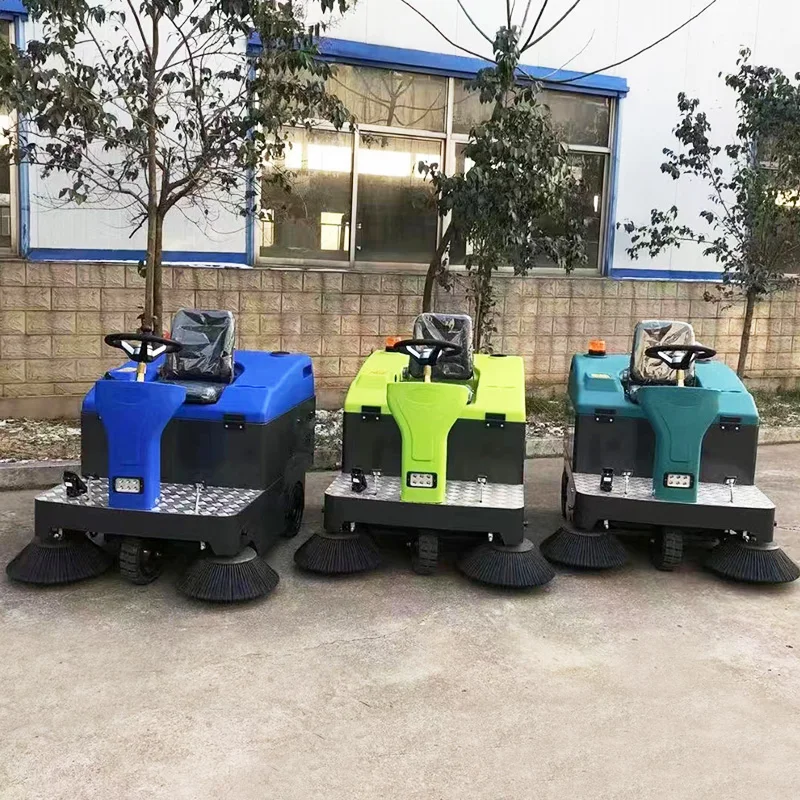 Electric Street Sweeper Customized Shopping Mall Industrial Road Sweeping Machine Ride On Warehouse Floor Scrubber