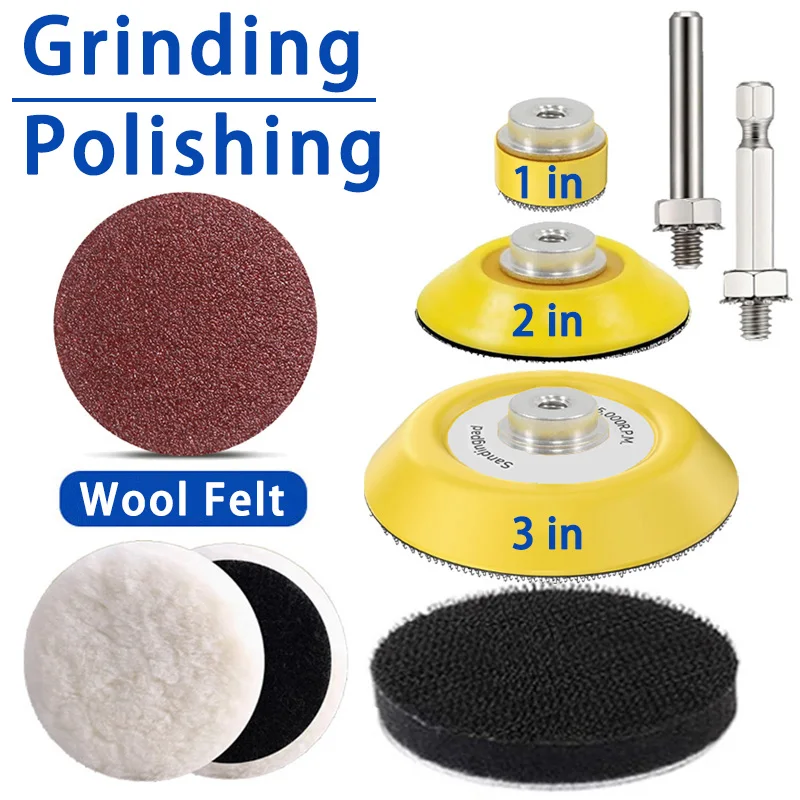 3/2/1 Inch 50mm Sanding Discs Pads Set 100-3000 Grit Abrasive Polishing Pad Kit For Electric Rotary Tool Sandpapers Accessories