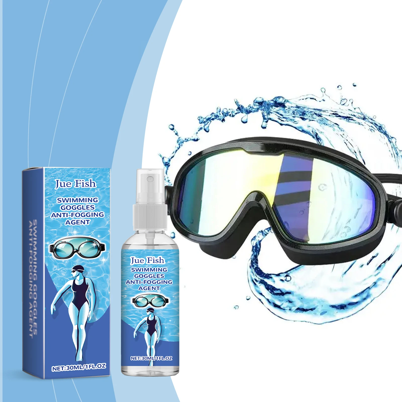 

Anti Fog Spray Professional Swiming Goggles Improve Visibility Cleaning Stains Maintenance Anti-Fogging Eyeglasses Cleaner 30ml
