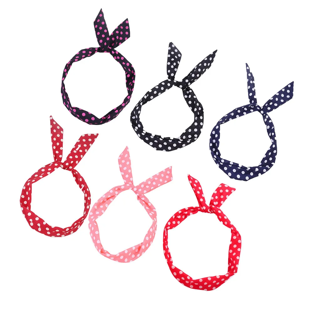 

6 pcs Bowknot Hair Ties No Crease Ribbon Stretch Elastic Band For Women Colorful Ponytail Holders Soft Hair Bands