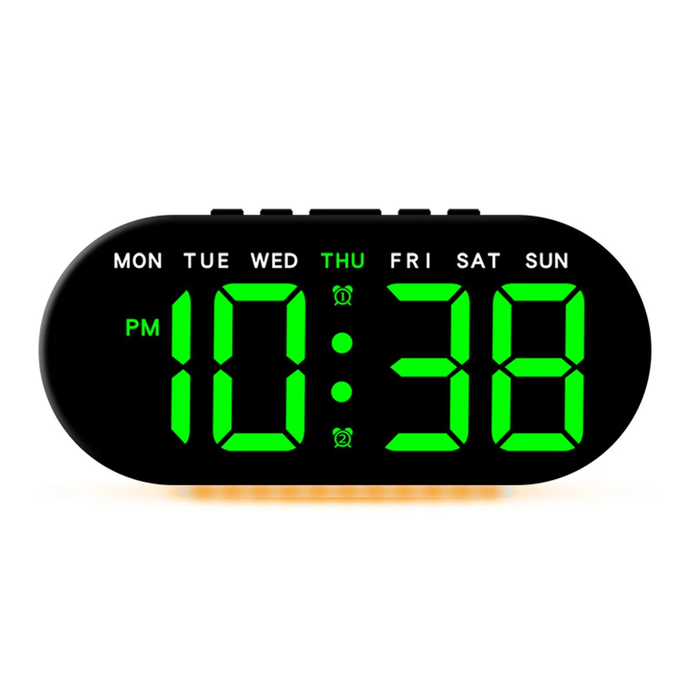 Real Time Temperature and Date Display Alarm Clock with Customizable Brightness Levels for Comfortable Viewing